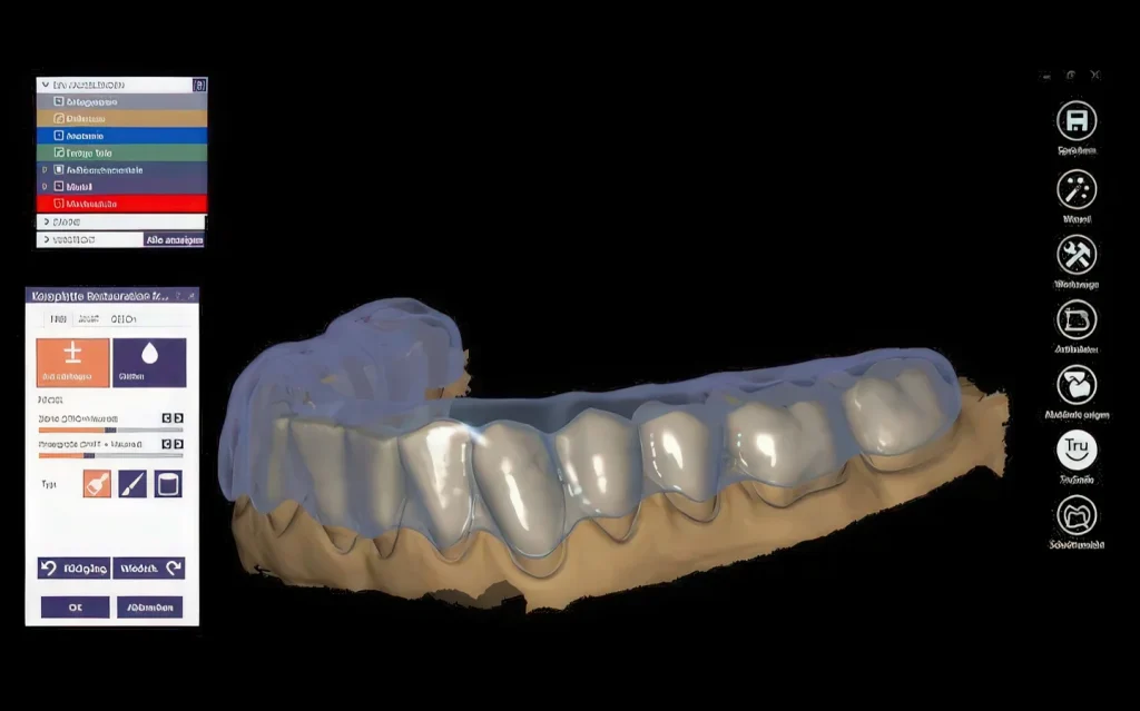 Проработка сплинт-модели и всего лечения в 3D-формате